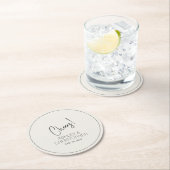 ミニマモダンリスト・アラバスタ結婚ー ラウンドペーパーコースター (インサイチュ)