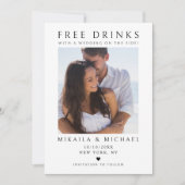 ミニマモダンリスト・カップルの写おもしろい真結婚 セーブザデート (正面)