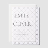 ミニマモダンリスト・カップルの名前フォト結婚ズ ベラム紙招待状 (オフセット (招待状))