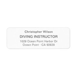 ミニマモダンリスト・グレイ・ビジネス差出人住所 ラベル