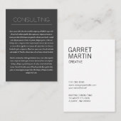 ミニマモダンリスト（グレー/白） 名刺 (正面/裏面)