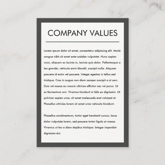 ミニマモダンリスト（グレー/白） 名刺 (正面)