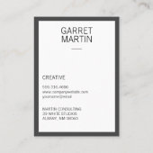 ミニマモダンリスト（グレー/白） 名刺 (裏面)