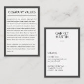 ミニマモダンリスト（グレー/白） 名刺 (正面/裏面)