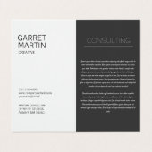 ミニマモダンリスト（グレー/白） 名刺 (外部フラット)