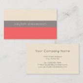 ミニマモダンリスト |コーラル 名刺 (正面/裏面)