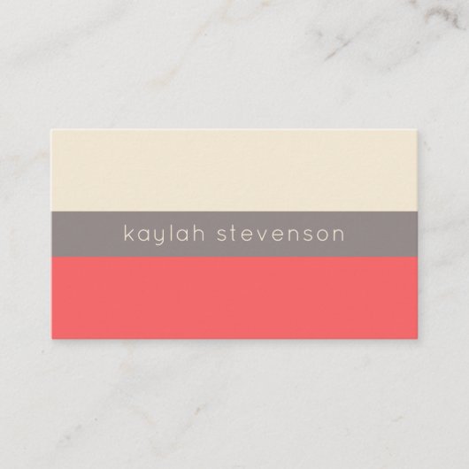 ミニマモダンリスト |コーラル 名刺 (正面)