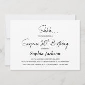 ミニマモダンリスト・サプライズ50th誕生日パーティー 招待状 (正面)