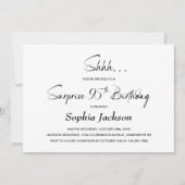 ミニマモダンリスト・サプライズ95th誕生日パーティー 招待状 (正面)