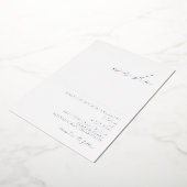ミニマモダンリスト |シルバー結婚ウィズ実在ス 箔招待状 (回転した状態)