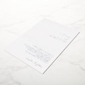 ミニマモダンリスト |シルバー結婚ズ実在 箔招待状 (回転した状態)