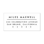 ミニマモダンリスト |シンプル差出人住所 ラバースタンプ (インプリント)