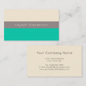 ミニマモダンリスト |シーフオムグリーン 名刺 (正面/裏面)