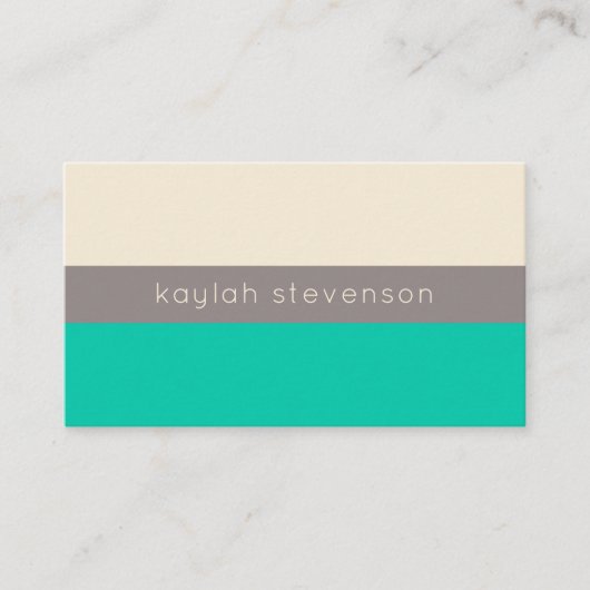 ミニマモダンリスト |シーフオムグリーン 名刺 (正面)