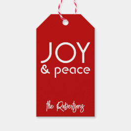 ミニマモダンリスト・ジョイ・クリスマス ギフトタグ
