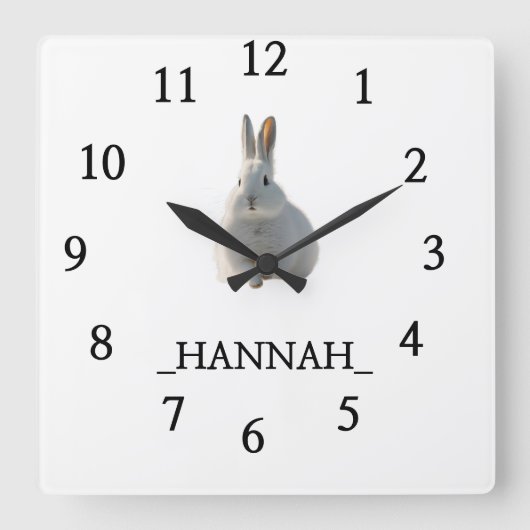 ミニマモダンリスト スクエア壁時計 (正面)