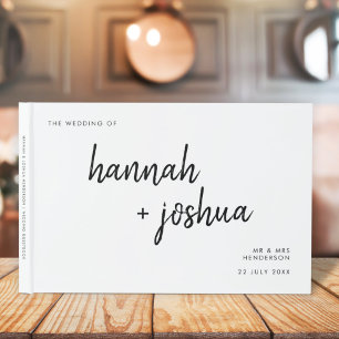 ミニマモダンリスト スクスタイリッシュリッシンプルプ結婚 ゲストブック