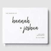 ミニマモダンリスト |スクスタイリッシュリッシンプルプ結婚 ゲストブック (正面)