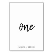 ミニマモダンリスト |スクスタイリッシュリッシンプルプ結婚 テーブルナンバー (正面)