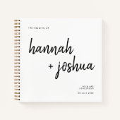 ミニマモダンリスト |スクスタイリッシュリッシンプルプ結婚 ノートブック (正面)