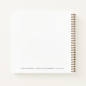 ミニマモダンリスト |スクスタイリッシュリッシンプルプ結婚 ノートブック (裏面)