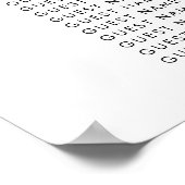 ミニマモダンリスト |スタイリッシュの結婚座席表 ポスター (角)