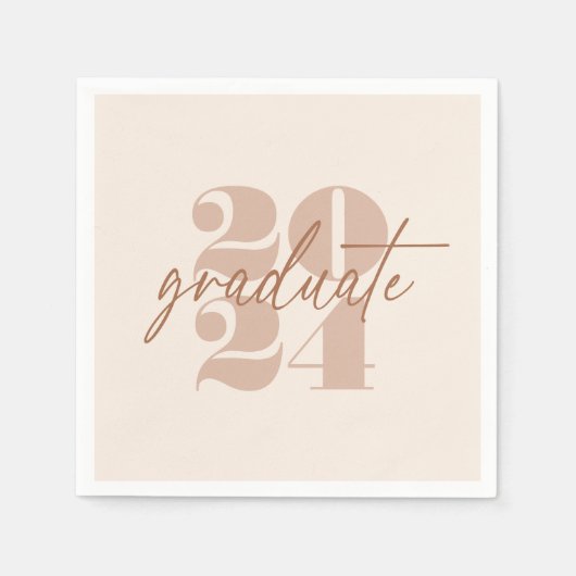 ミニマモダンリスト・ソアリング卒業 |カプチーノクリーム スタンダードカクテルナプキン (正面)