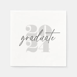 ミニマモダンリスト・ソアリング卒業 |白+グレー スタンダードカクテルナプキン