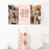 ミニマモダンリスト・ソアリング卒業 |赤面ピンク写真 横断幕 (インサイチュ)