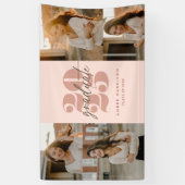 ミニマモダンリスト・ソアリング卒業 |赤面ピンク写真 横断幕 (縦)