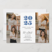 ミニマモダンリスト・ソアリング卒業 |青王室のい写真 招待状 (正面)