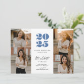 ミニマモダンリスト・ソアリング卒業 |青王室のい写真 招待状 (スタンド正面)