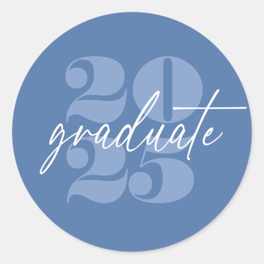 ミニマモダンリスト・ソアリング卒業 |青王室の色 ラウンドシール (正面)