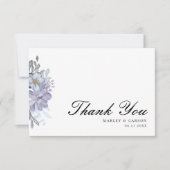ミニマモダンリスト・ダスティ・フローラ結婚ズ サンキューカード (正面)