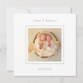 ミニマモダンリスト・ツインズ写真誕生のお知らせ