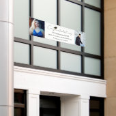 ミニマモダンリスト・ツインズ卒業写真パーティー 横断幕 (ビルの外側)