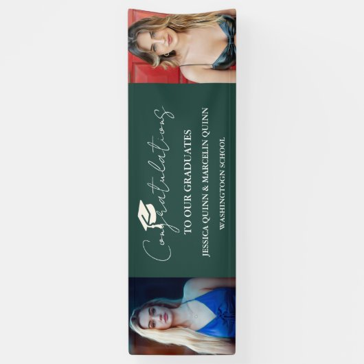 ミニマモダンリスト・ツインズ卒業写真パーティー 横断幕 (縦)