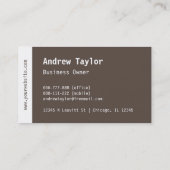 ミニマモダンリスト·トラック牽引サービス 名刺 (裏面)