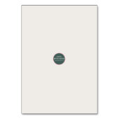 ミニマモダンリスト・ニュートラル結婚ズ テーブルナンバー (裏面)