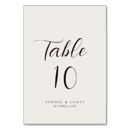 ミニマモダンリスト・ニュートラル結婚ズ テーブルナンバー