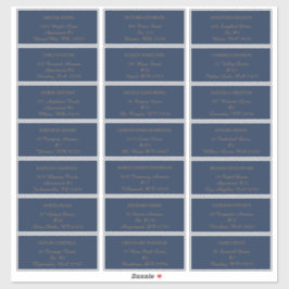 ミニマモダンリスト |ネイビー金ゴールドゲスト住所 シール