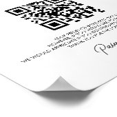 ミニマモダンリスト・ハネムーン結婚基金のサイン ポスター (角)