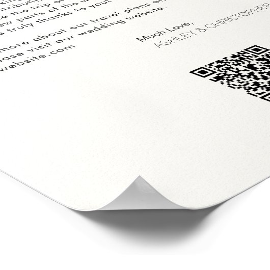 ミニマモダンリスト・ハネムーン結婚基金 ポスター (角)