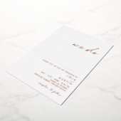 ミニマモダンリスト |バラ金ゴールドの結婚実行実在 箔招待状 (回転した状態)