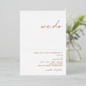 ミニマモダンリスト |バラ金ゴールドの結婚実行実在 箔招待状 (立ち正面)