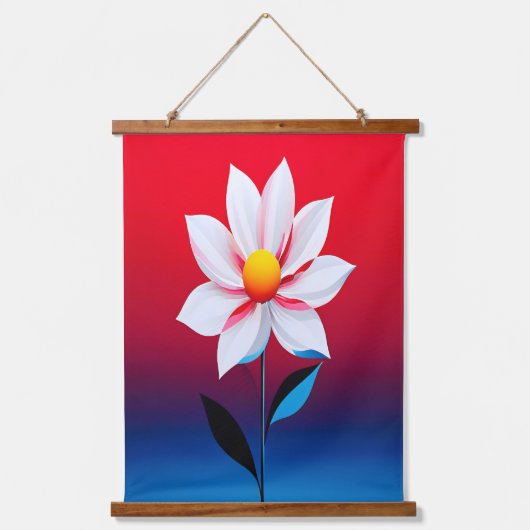 ミニマモダンリスト・フラワーアート 吊り下げ型タペストリー (正面)