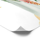 ミニマモダンリスト、ブライダルカスケーディングブーケ1、 ポスター (角)