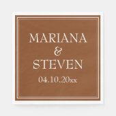 ミニマモダンリスト・ブラウン スタンダードランチョンナプキン (正面)