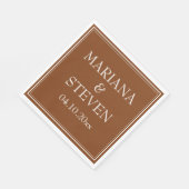 ミニマモダンリスト・ブラウン スタンダードランチョンナプキン (角)