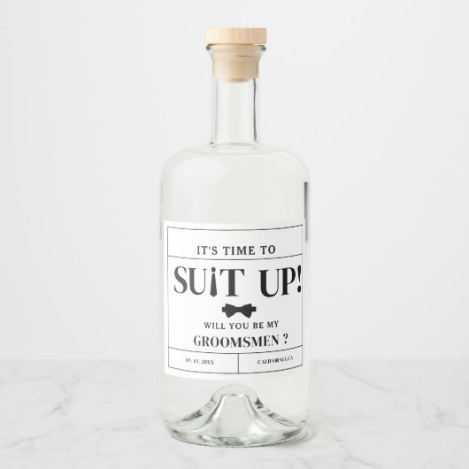 ミニマモダンリスト・ブラックのグ頼ロムスマン提案 リキュールボトルラベル (正面)